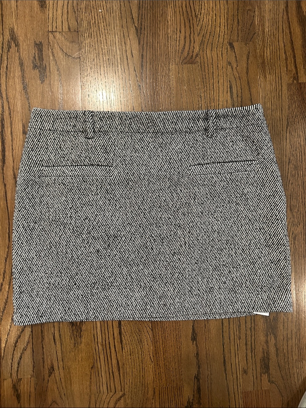 NA-KD Black and White Tweed Mini Skirt